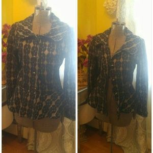 Anthropologie lace blazer